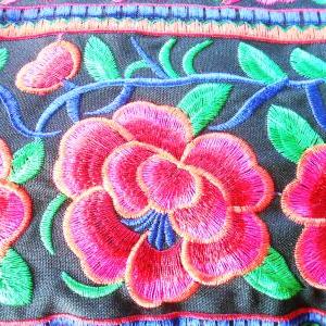 Pink Half Moon Clutch Bag, Handmade Embroidered W/..